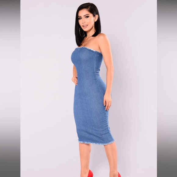 Jordyn Denim Dress👗 - Picture 3 of 4